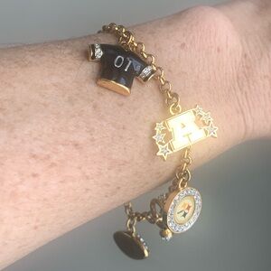 Pittsburgh Steelers Danbury Mint Gold Filled Charm Bracelet | NFL Collectible